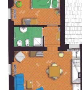 One-Bedroom Apartment with Garden View