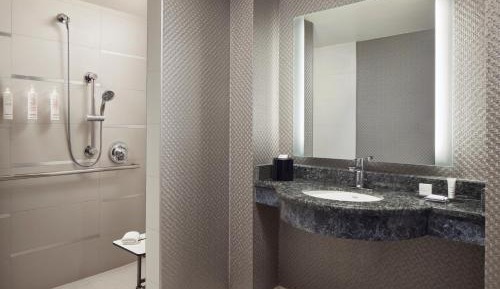 Double Room with Two Double Beds and Roll-in Shower - Mobility Accessible