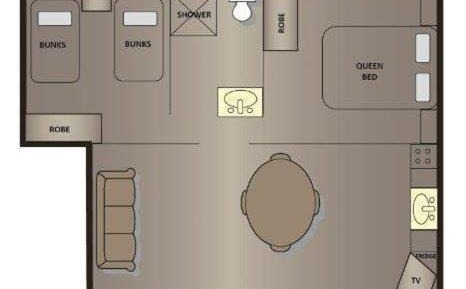 Superior Poolside Two-Bedroom Cabin