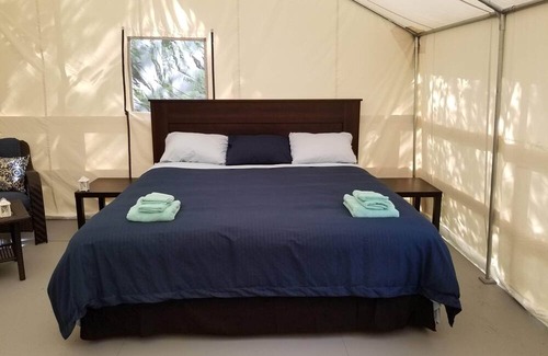 Eagle Bay Cabin | Perch, a canvas cottage with lake views and lake access. Glamping at its finest.