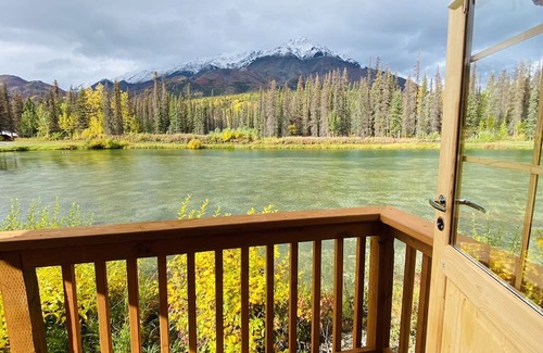 Denali Cabin | Newly built "tiny home" cabin on private lake with mountain views. Pet Friendly!