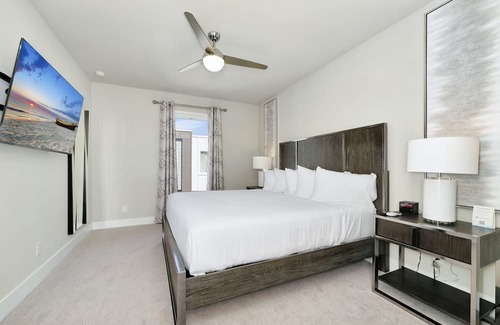 Reunion House | Spacious Modern Condo with Foosball Table and Large Rooftop Terrace. Reunion Resort Water Park Access near Disney at Spectrum Resort Orlando by Rentyl - B5 #220
