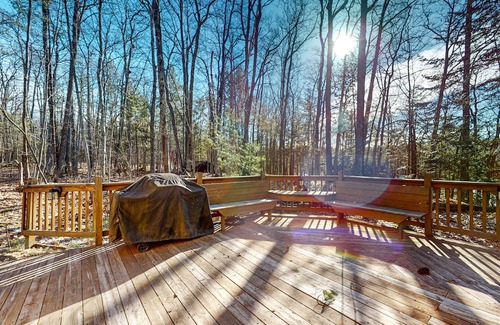 Hazelhurst House | Lakefront dog-friendly home with kayaks, rowboat, dock, private lake, & firepit