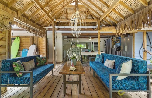 Moorea-Maiao House | Beachfront 4BR Home with pool in Moorea