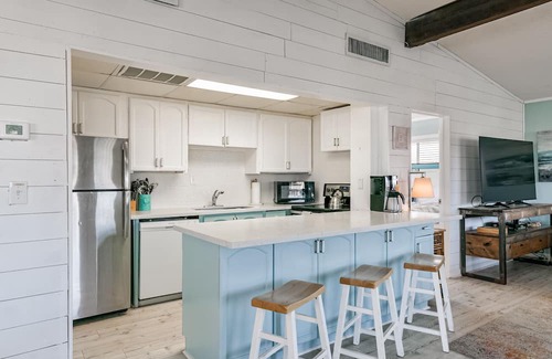 Galveston House | Pet-friendly home on the canal <1 mile to beach! Large top deck to enjoy.