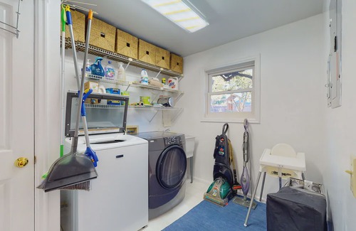 North Admiral House | Elegant dog-friendly home near Seattle Aquarium with game room, fireplace & W/D