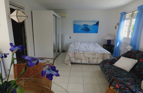 Les Abymes Apartment | Charming studio in a tropical garden. with swimming pool, free wifi and parking.