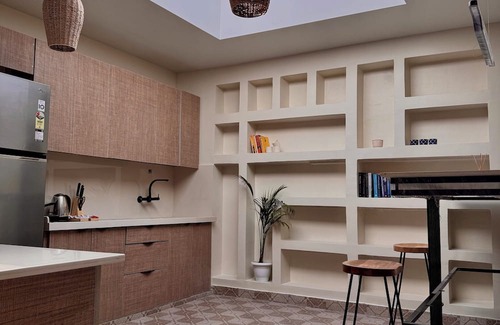 Tonk Road Apartment | Charming 2-bedroom apartment in Jaipur with skylight, terrace deck & kitchenette