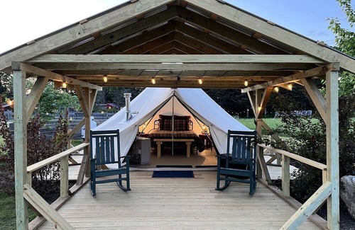 Turner RV Rental | Adult Only Bell Tent Perfect for a Romantic Getaway in Turner, Maine