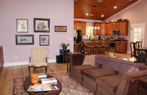 Coats House | Peaceful Studio Style Home with Accessible Features, Wood Burning Fireplace