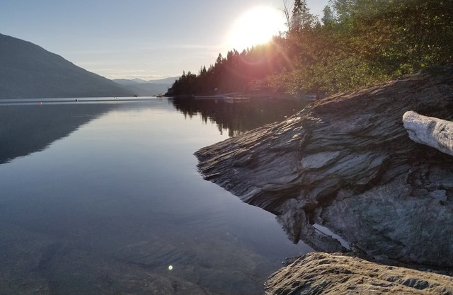Glow, a canvas cottage with lake views and lake access. Glamping at its finest.