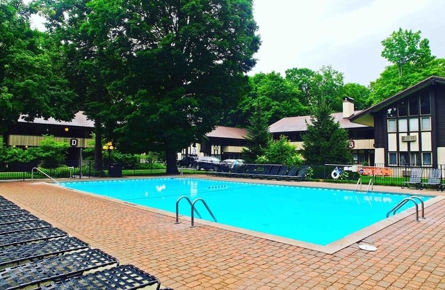 Coming for a short trip but don't want to stay in a hotel room? Stay Downhill. Comfy, cozy and the feel of home! Kitchenette stocked with essentials to make a quick meal. Extra comfortable bedding and lounging areas. Walking distance to ski lift.