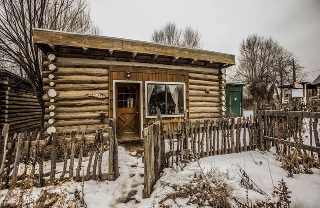 Rustic Log Cabin on Eco-Friendly Farm near Taos, New Mexico