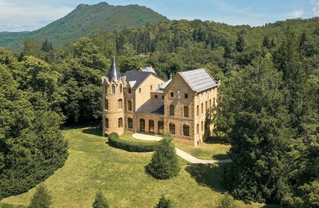Elegant Modernist castle in Catalonia, Spain with pool, tower and chapel