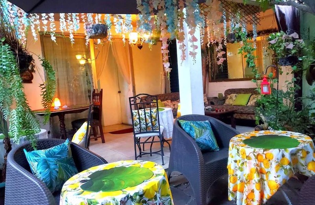 Garden-View Double Room A/C, Private Bath & Terrace Access
