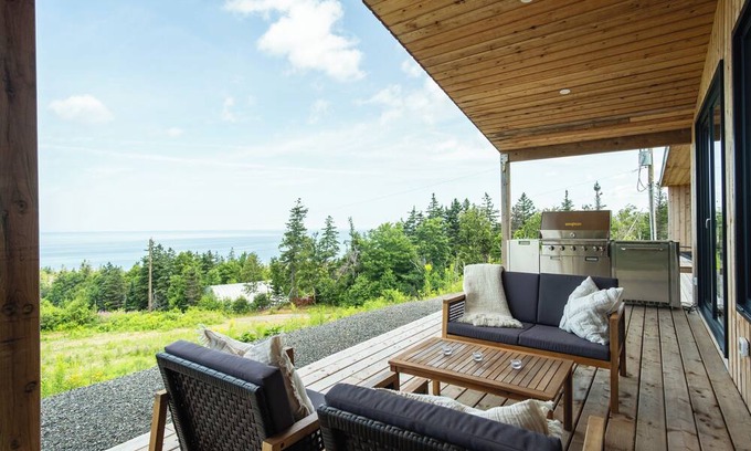Inverness House | Modern 4 Bedroom, 4.5 bath home near Cabot Links with ocean views and sunsets.