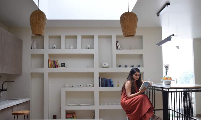 Tonk Road Apartment | Charming 2-bedroom apartment in Jaipur with skylight, terrace deck & kitchenette