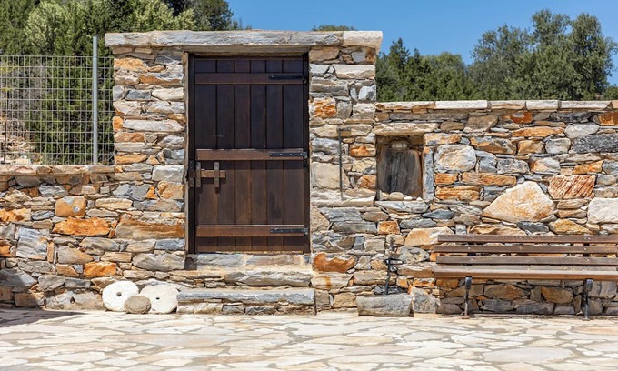 Naxos House | Mitatos Ancient Cave Retreat - Patio with SeaViews