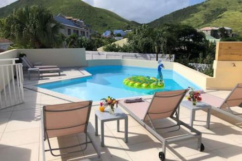 Cul de Sac House | Beautiful suite S2 pool sea view Pinel Island